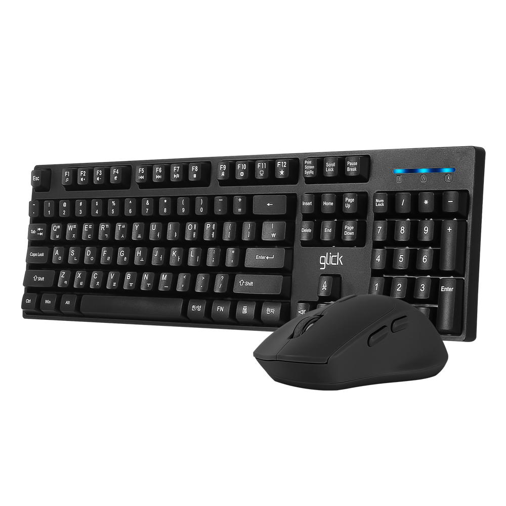 지클릭커  OFFICEPRO WMK60 스탠다드 M 무선 무소음 키보드 마우스 세트