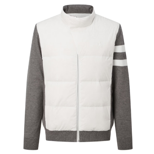 LF 헤지스골프 소재배색 구스다운 집업가디건 HUSW4D772OW