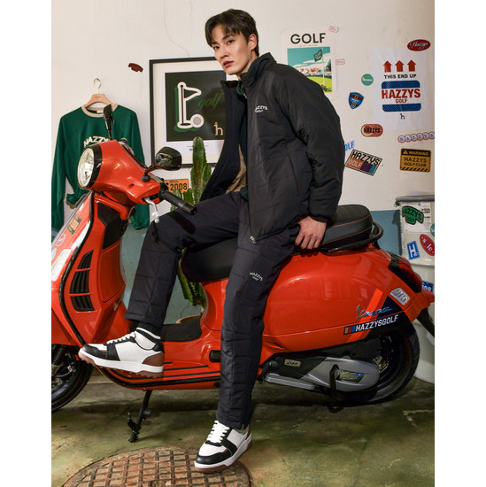 헤지스골프 스퀘어 퀼팅 패딩 팬츠 HUPA4D992BK