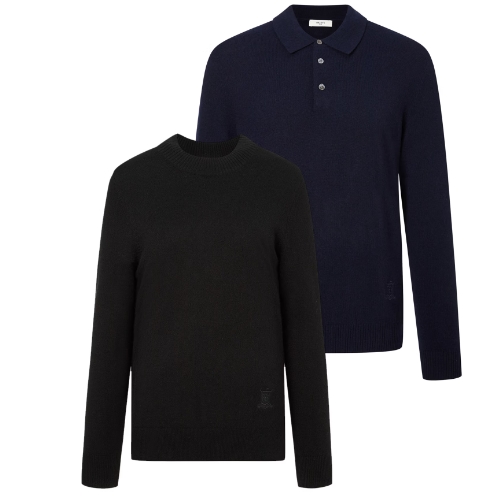 LF 헤지스골프 캐시미어 카라니트+모크넥 캐시미어니트 커플기획상품 0YSW4D11216