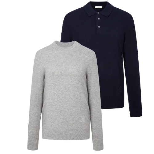 LF 헤지스골프 캐시미어 카라니트+모크넥 캐시미어니트 커플기획상품 0YSW4D11215