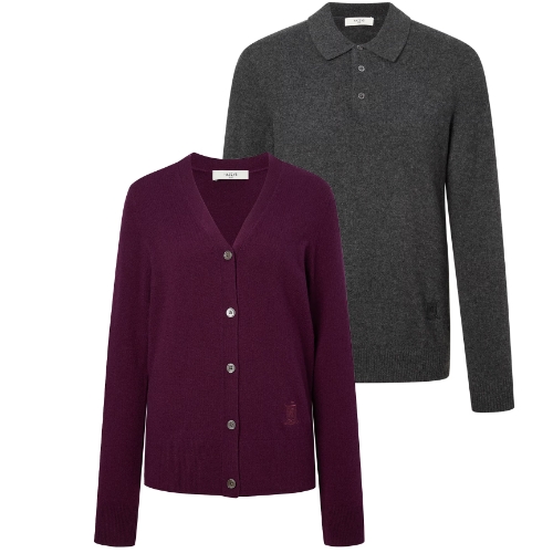 LF 헤지스골프 캐시미어 카라니트+캐시미어 가디건 커플기획상품 0YSW4D11208