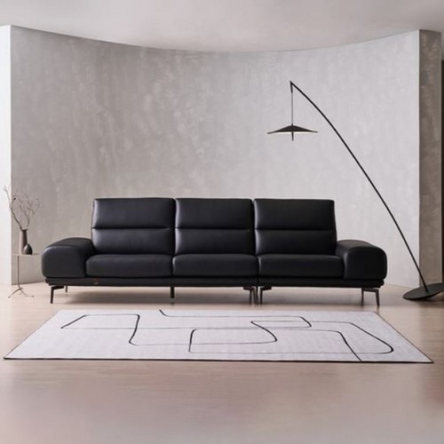 루미아 전체 천연가죽 소파 3.5인용