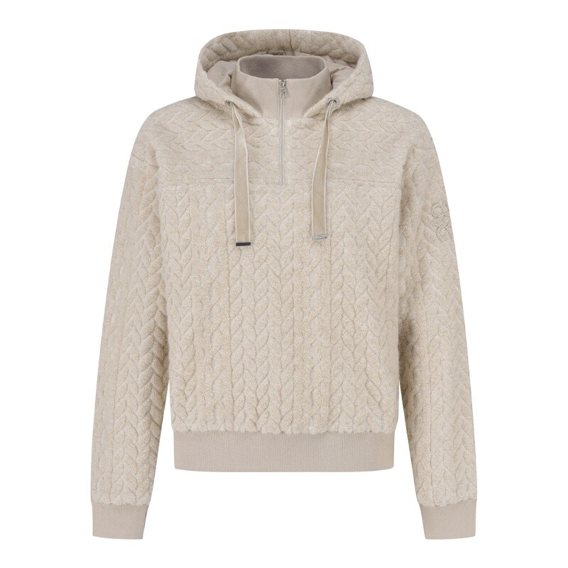 세인트앤드류스 슬리브 심볼 포인트 자카드 후드 집업 821D4TR403_BG