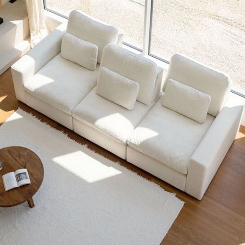 데일리리빙 마일드 구스 스윙 갤럭시 패브릭 소파 4인용