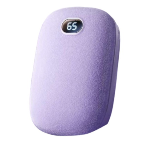 휴대용 손난로 충전식 전자 핫팩 미니 USB 조약돌 10000mAh 퍼플 해외구매