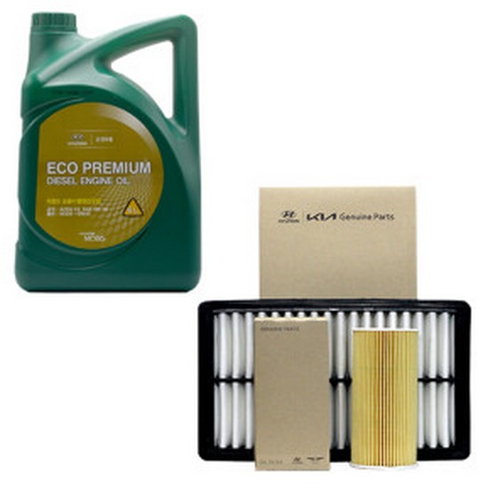 현대모비스  에코 프리미엄 디젤 0W30 6L + 순정필터 기아 카니발KA4 디젤