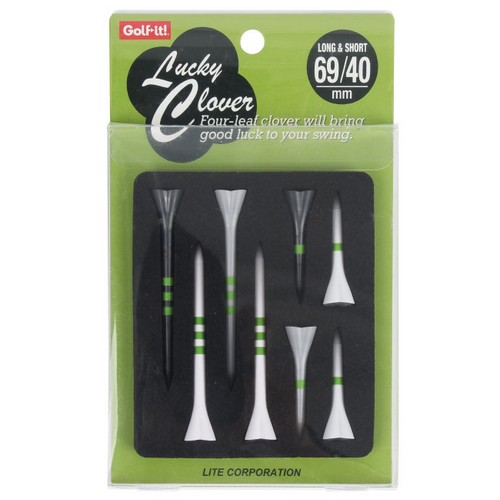 골프잇  럭키 클로버 플라스틱 골프티 메탈릭 T319 ME