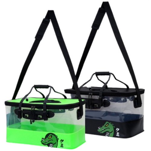 머털낚시  쿠미 아쿠아 다용도 투명 접이식 살림통 45cm