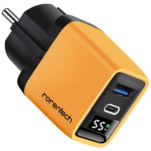 로랜텍  꿀벌 PD PPS 55W 2포트 GaN 접지형 충전기 RHB-55W