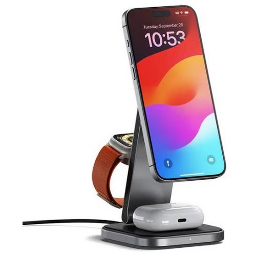 Satechi  Qi2 15W 3in1 맥세이프 무선충전기