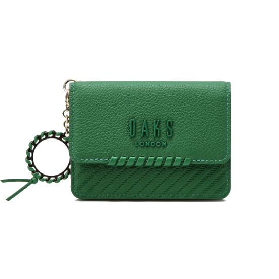 닥스 그린 로고배색 소가죽 카드지갑 DCHO3F162E2