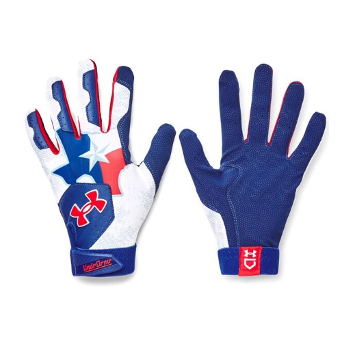 언더아머  클린업 컬쳐 배팅장갑 로얄/화이트/레드 1378762-400
