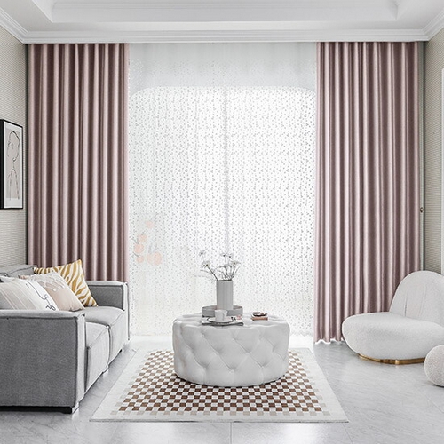 지나송 세이지 자수 암막커튼+커튼봉