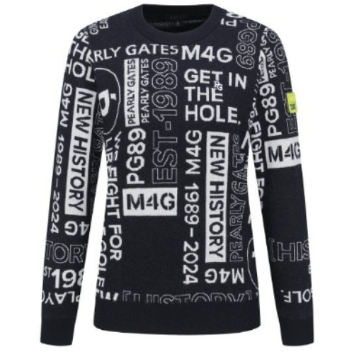 크리스패션 파리게이츠 로고 패턴 자카드 방풍 니트 521E1SWA02_NA