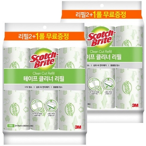 3M 스카치브라이트 대형 테이프클리너 리필 3롤