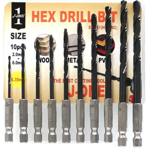 JW 종원 육각 하이스 드릴비트 세트 (10pcs)