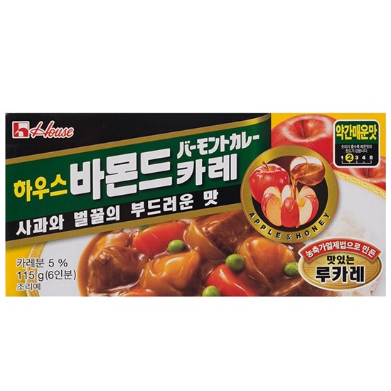하우스식품  농심 하우스 바몬드 카레 약간 매운맛 115g