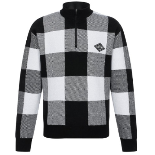 마틴골프  체크 하프 집업 니트 QM0DNI40439