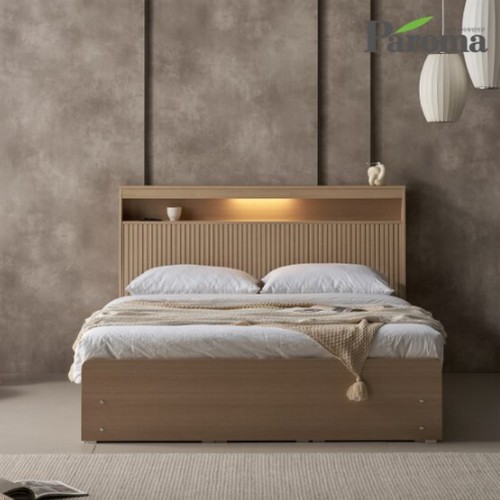 파로마 루시아 LED 템바보드 서랍형 수납 침대 Q