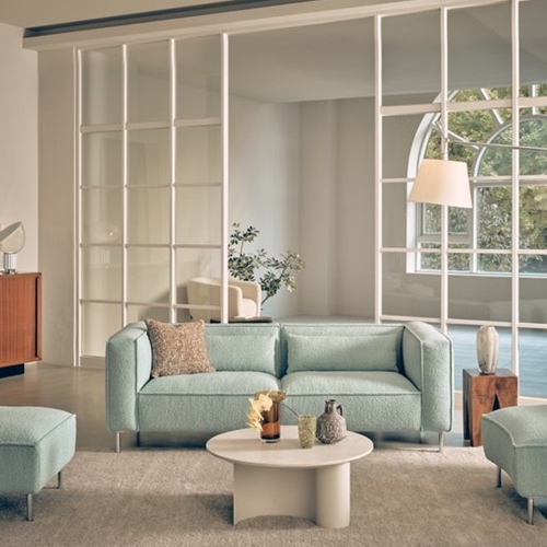 에싸 브루클린 라부클 럭스 패브릭 소파 3인용