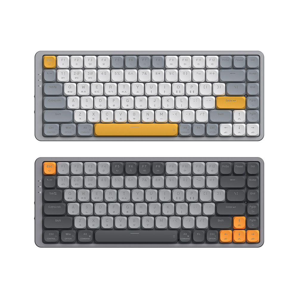 ABKO  AK84BT 블루투스 무선 슬림 기계식 다크 그레이