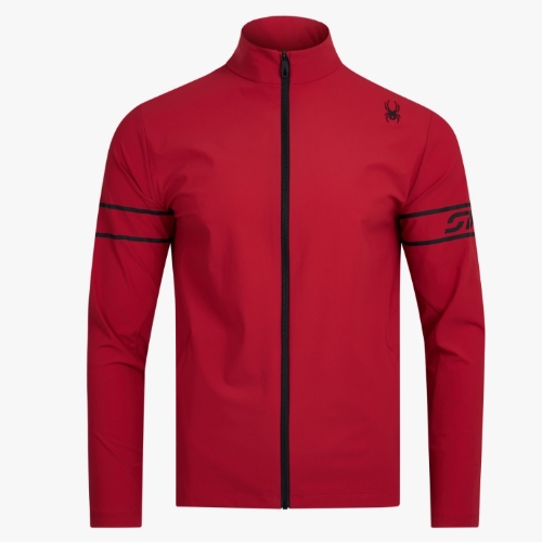 스파이더 트레이닝 소매 레터링 집업 SPKPCNFT201U-RED