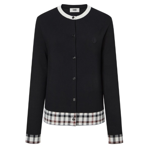 닥스골프 체크배색 가디건 DNSW5A901BK