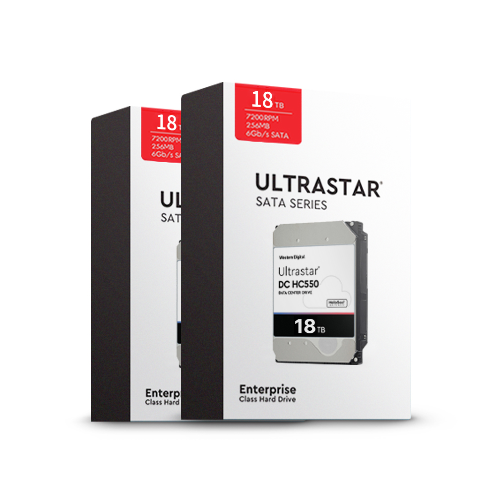 Western Digital  Ultrastar DC HC550 박스 패키지 7200/512M WUH721814ALE6L4