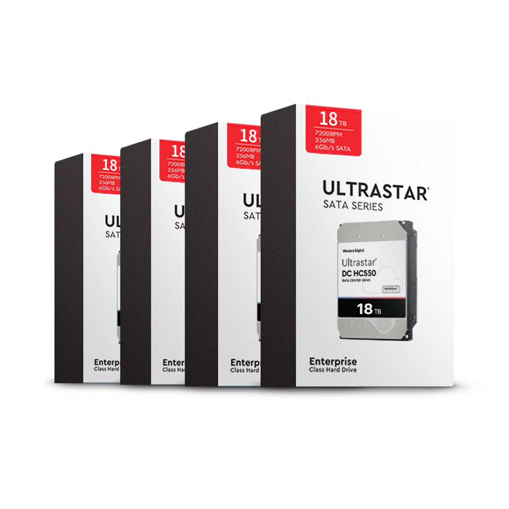 Western Digital  Ultrastar DC HC550 박스 패키지 7200/512M WUH721814ALE6L4