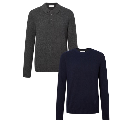 LF 헤지스골프 캐시미어 100% 모크넥 니트+캐시미어 카라 니트 세트 0YSW4D12326