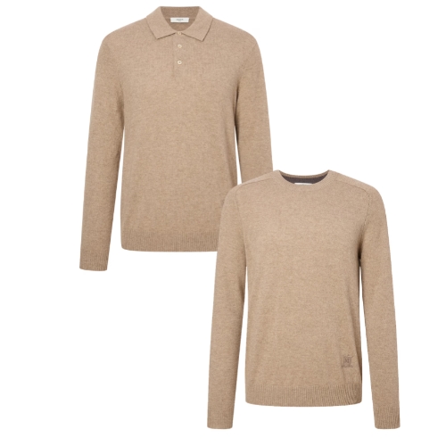 LF 헤지스골프 캐시미어 100% 모크넥 니트+캐시미어 카라 니트 세트 0YSW4D12319