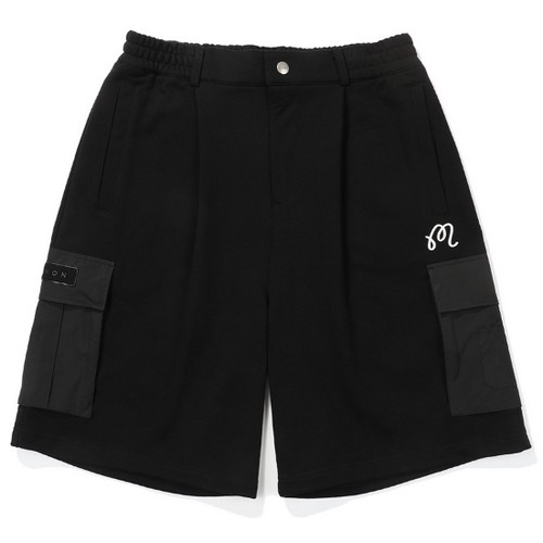 말본골프 우븐 믹스 버뮤다 스웨트 팬츠 M5123PHP02BLK