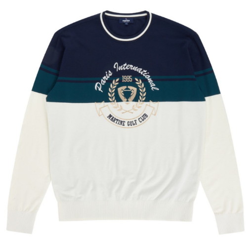 마틴골프  컬러 블럭 크루 넥 스웨터 Z0C230149