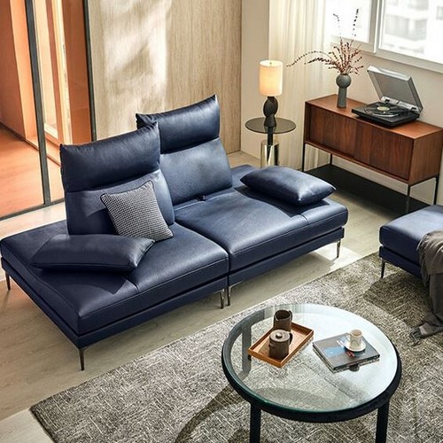 자코모 어보브 스윙 기능성 천연가죽 소파 3인용