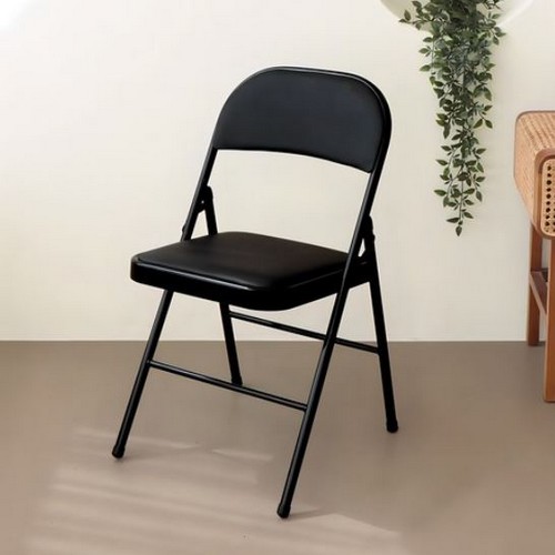 쿠팡 코멧 가죽 쿠션 접이식 의자