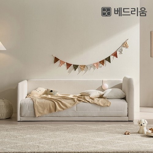 베드리움 라온 패브릭 데이베드 볼드헤드 침대 SS