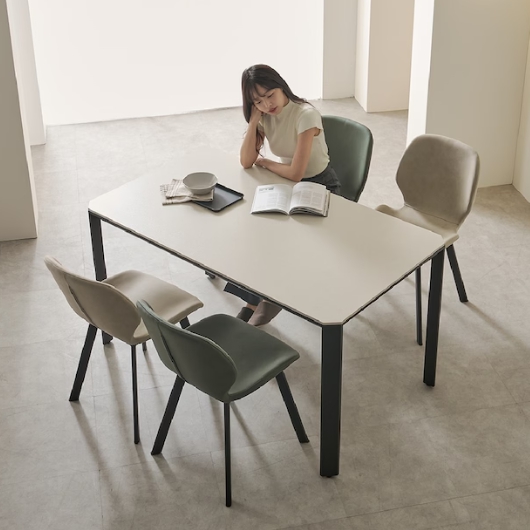 보니애가구 한샘몰 지젤 포세린 세라믹 식탁 1200