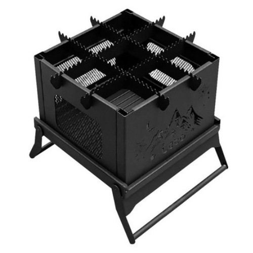 레토지엠에스 레토 LCP-FS05 접이식 사각 감성 펀칭 불멍 캠핑 화로대