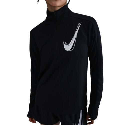 나이키 스우시 드라이 핏 하프 집업 러닝 미드 레이어 HJ2226-010
