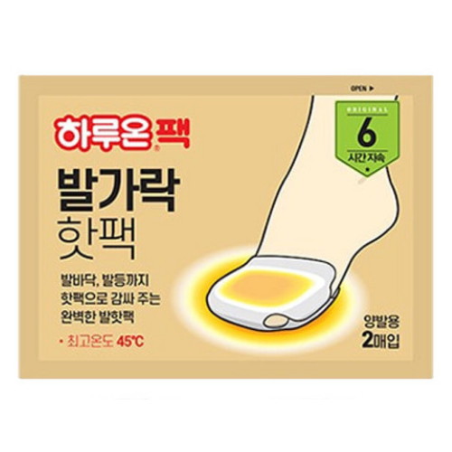 지엘  하루온 발가락핫팩 2개입