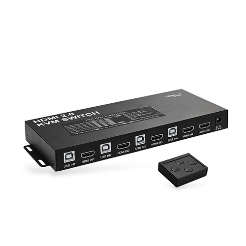 라인업시스템 LANStar LS-HDH4KVM 4:1 HDMI KVM 스위치