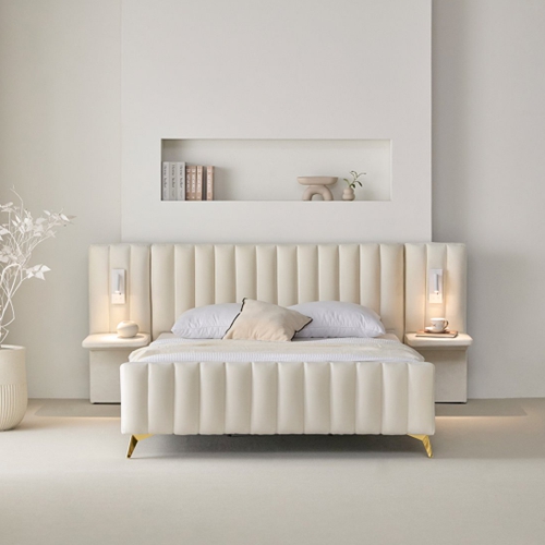 퍼니코 샤르망 앤틱 매립형 벨벳 침대 Q