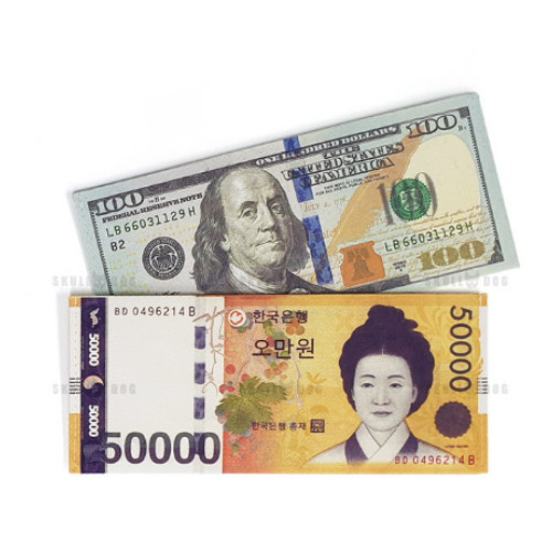 스컬독  내기지갑 지폐 디자인
