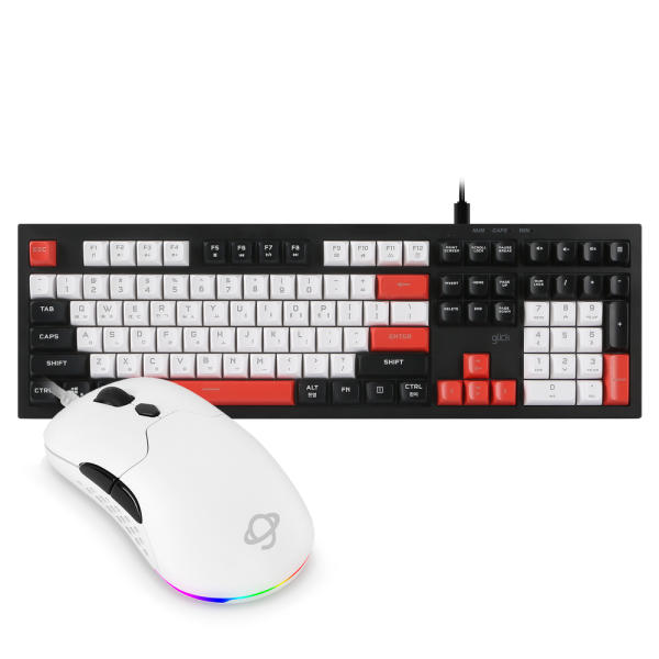 지클릭커  OPK50 사일런스 M RGB + OP90 화이트 키보드 마우스 세트