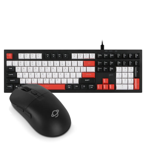 지클릭커  OPK50 사일런스 M RGB + OP100 블랙 키보드 유무선 마우스 세트