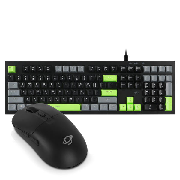 지클릭커  OPK50 사일런스 M RGB + OP100 블랙 키보드 유무선 마우스 세트
