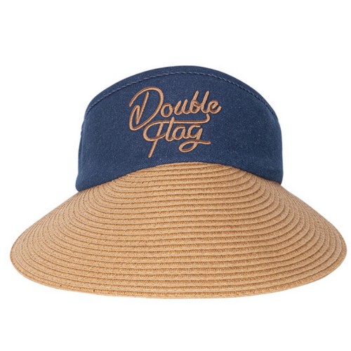 LF 더블플래그 천연초 레터 포인트 와이드 썬캡 DWHE5E412B2