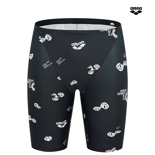 아레나  심플고스트 일반 4부 수영복 A5SM1MF04BLK