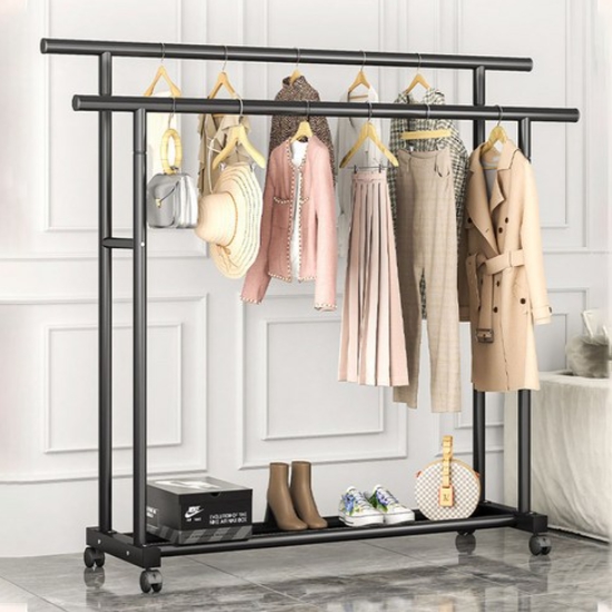 가구느낌  도도행거 2단 철제 스탠드 이동식 옷걸이 1200